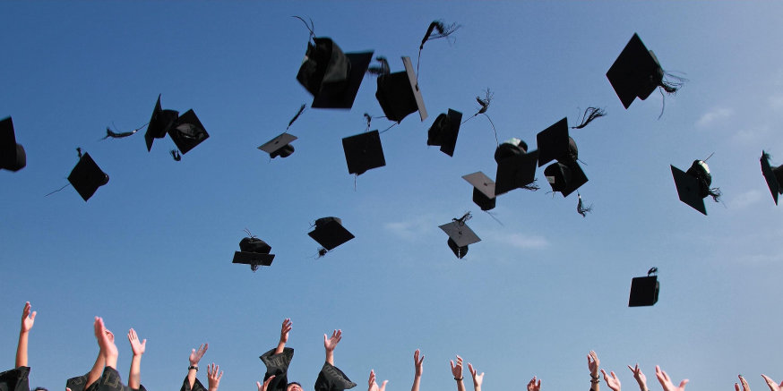 Flying mortar boards ultra-landscape